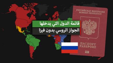 قوة جواز سفر روسيا 2024