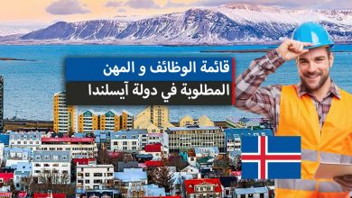 الوظائف و المهن المطلوبة في ايسلندا 2024